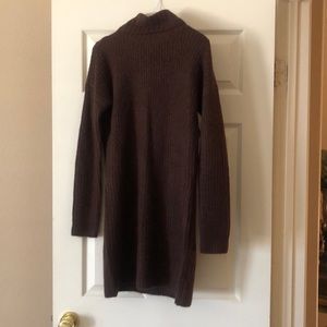 Brown sweater dress